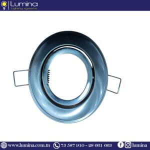 Spot encastrable aluminium rond argenté orientable - 1