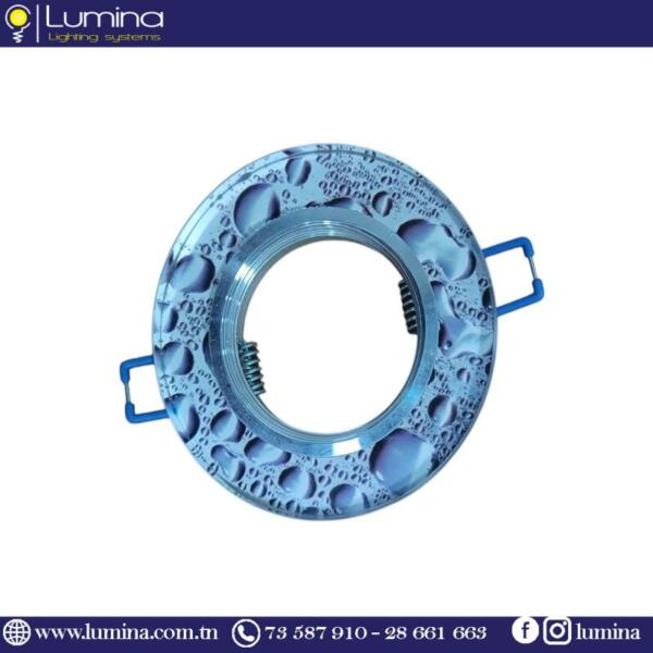 BNB13-10 (Avec Cadre) Spot encastrable glass design rond pour faux-plafond moderne - 1