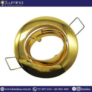 Spot encastrable doré orientable en aluminium - 1