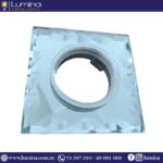 Spot encastrable glass carré transparent 95mm bnc13-5 - 1