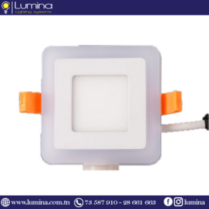 Led panel bicolore carré éclairage blanc et bleu