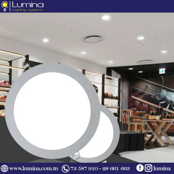 BNC16-3 Panel light rond 9w extra plat 3 couleurs