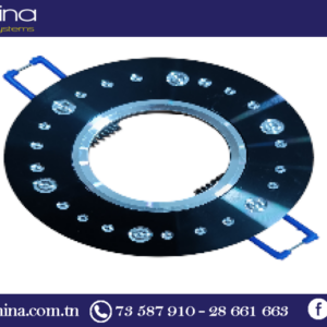 Spot encastrable aluminium noir ø 9,5 cm