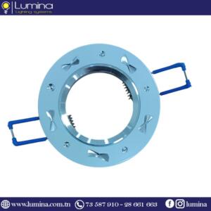 spot encastrable blanc en aluminium rond 80mm - 1