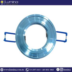 Spot encastrable aluminium rond argenté pour plafond - 1