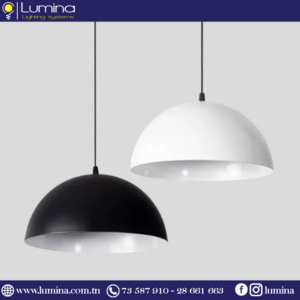 Suspension métallique noire de 30 cm pour éclairage moderne - 1