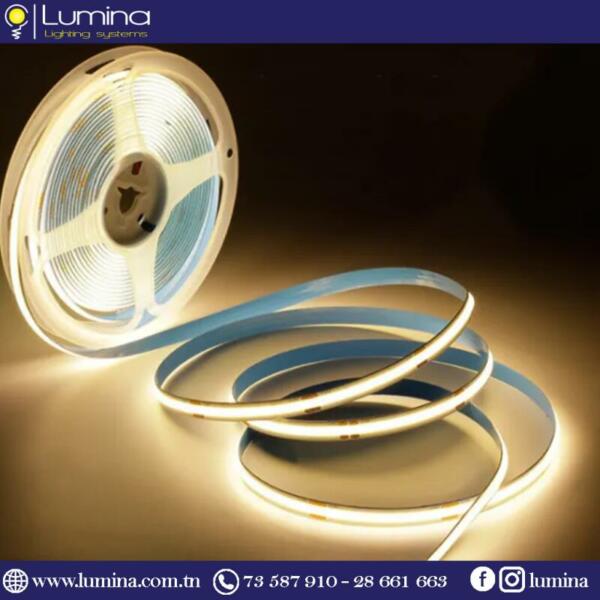 Guirlande tube light COB 12V jaune étanche IP65 - 1