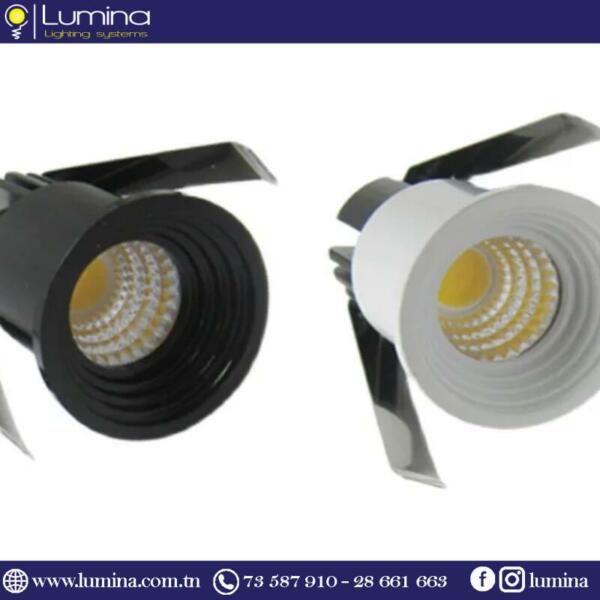 Spot niche led encastrable rond blanc 3w 6500k - 1