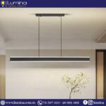 Lustre led linéaire noir moderne 120cm - 1