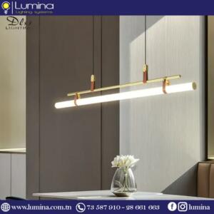 Lustre led linéaire doré de 120cm pour salon moderne - 1