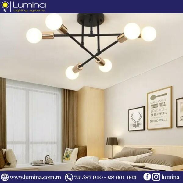 Lustre gold moderne en fer nordique JXD101 - 1