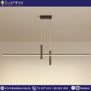 Lustre led linéaire noir KX024 100cm moderne - 1