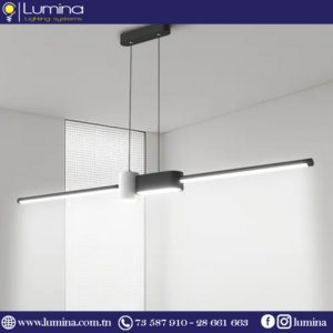 Lustre led linéaire noir KX037 pour salon moderne - 1