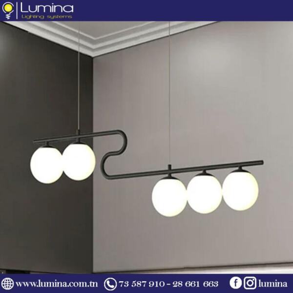 Lustre linéaire noir kx103 de 100cm - 1