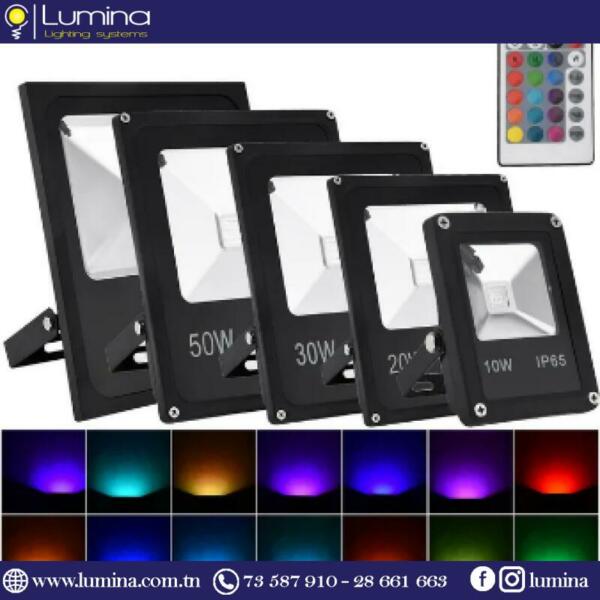 LFLRGB50W Projecteur LED RGB 50W pour éclairage de jardin - 1