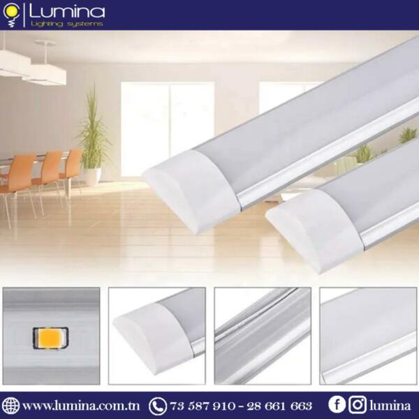 Réglette LED plate 30cm 9W blanc froid 6500K - 1