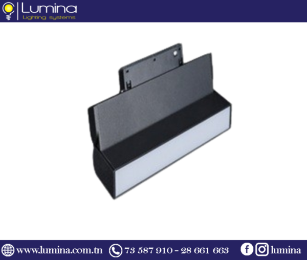 Eclairage magnetique folder noir 33,1cm pour rail