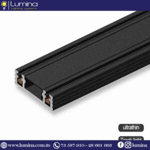 Rail magnétique led noir apparent de 2 mètres 48V - 1