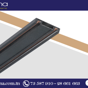 Rail magnétique apparent 3m noir mat 48v