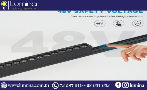 Luminaire magnétique apparent 18w 4000k cob blanc neutre