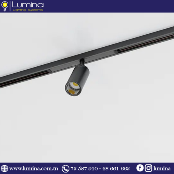 Spot sur rail magnétique noir mat 20W - 1