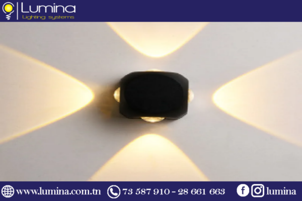 Applique LED quatre faisceaux design moderne extérieur IP65