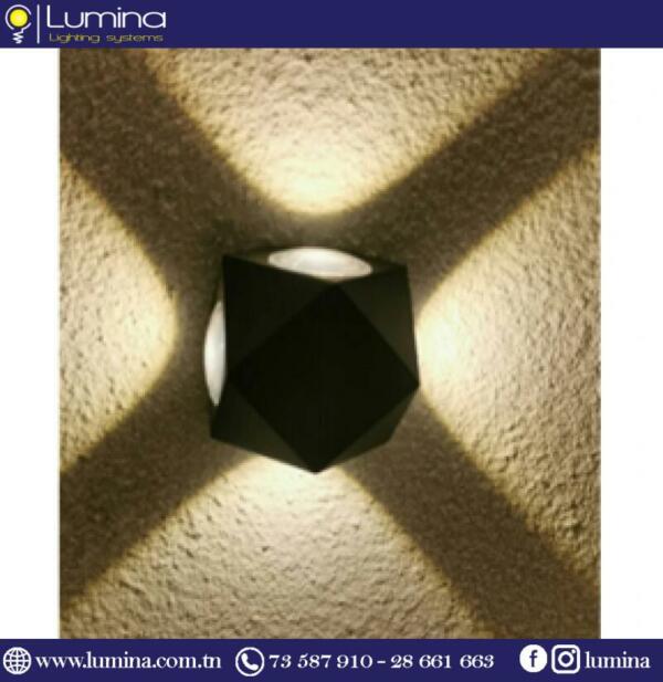 Applique murale led faisceau architectural extérieur