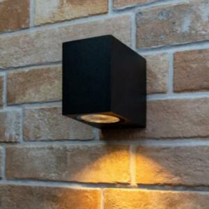 Applique murale IP65 noire en aluminium pour ampoule GU10 - 1