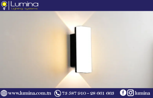 Applique murale led design double faisceau pour extérieur