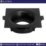 Spot encastrable carré noir en polycarbonate 85mm - 1