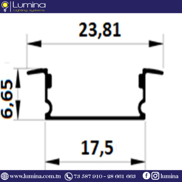 profilé encastrable aluminium noir - 1