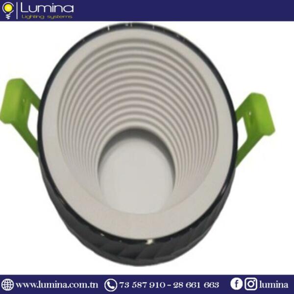 Spot encastrable aluminium rond bicolore blanc et noir - 1
