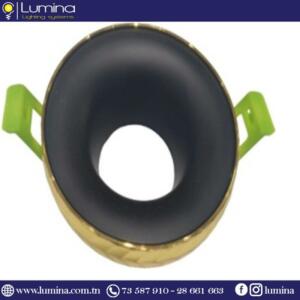 Spot encastrable noir et gold en aluminium - 1