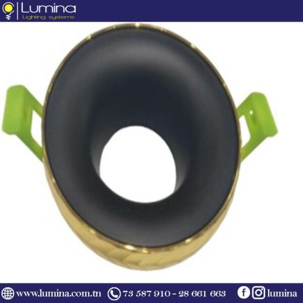 Spot encastrable noir et gold en aluminium - 1