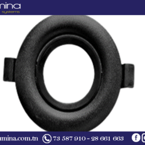 Spot rond orientable noir pour plafond