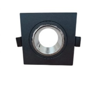 Spot encastrable noir argent bicolore en aluminium