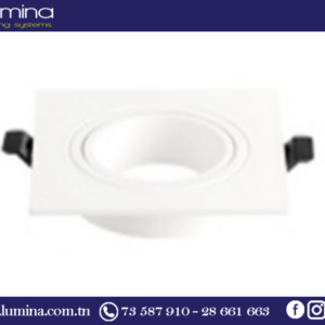 Spot carré orientable blanc pour éclairage intérieur encastrable - 1