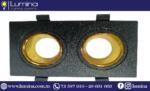 Spot encastrable double noir et gold orientable pour faux-plafond - 1