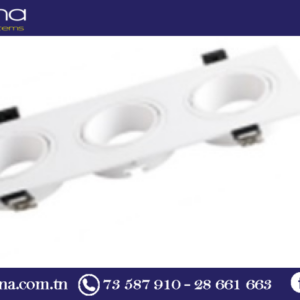 Spot encastrable triple carré blanc pour éclairage indirect - 1