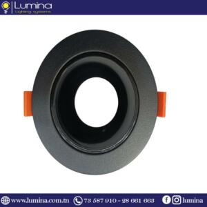 Spot encastrable aluminium noir rond de 100mm pour plafond - 1