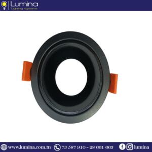 Spot encastrable noir en aluminium rond orientable - 1