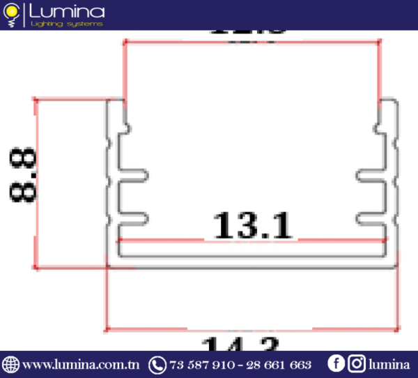 Installation de profilet noir apparent pour ruban LED