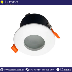 Spot encastrable étanche blanc aluminium rond IP65 - 1