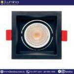 Spot encastrable carré noir orientable - 1