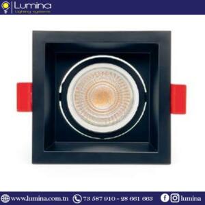 Spot encastrable carré noir orientable - 1