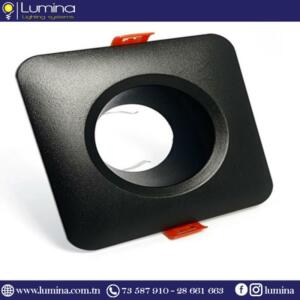 Spot encastrable carré noir orientable en aluminium TN050S1 - 1