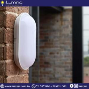 Applique murale LED ovale blanc IP65 15W - 1