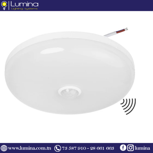 Applique led avec détecteur ronde IP65 pour extérieur - 1