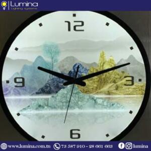 Applique murale horloge moderne avec éclairage led intégré