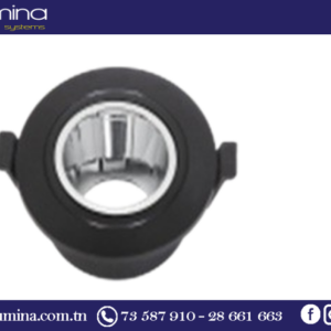 Spot rond orientable bicolore noir et argent